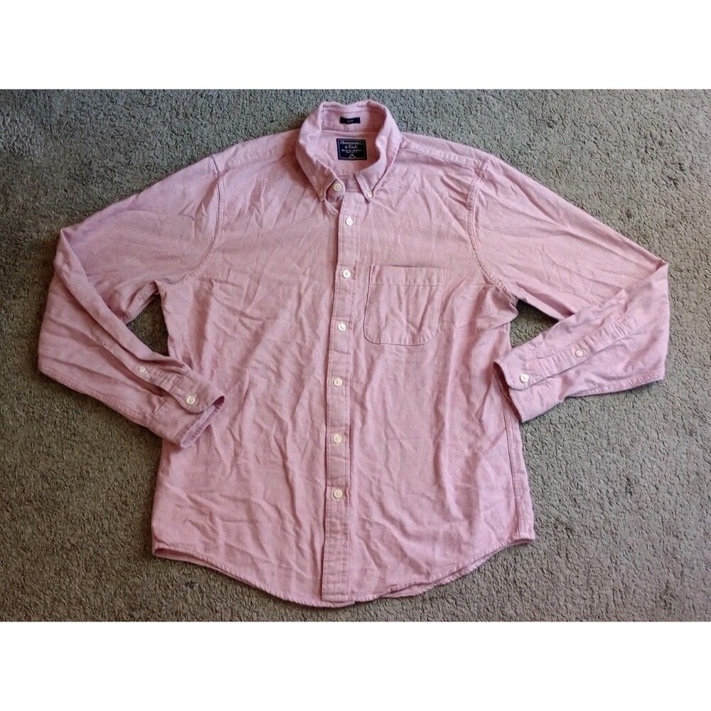 Men’s Abercrombie & Fitch Muscle Long Sleeve Collared Dress Shirt Button Up XXL